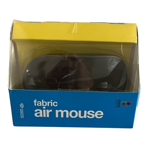 Digital Basics Fabric Air Mouse Wireless USB Plug & Play Ergonomic PC Mac Black - Picture 3 of 5